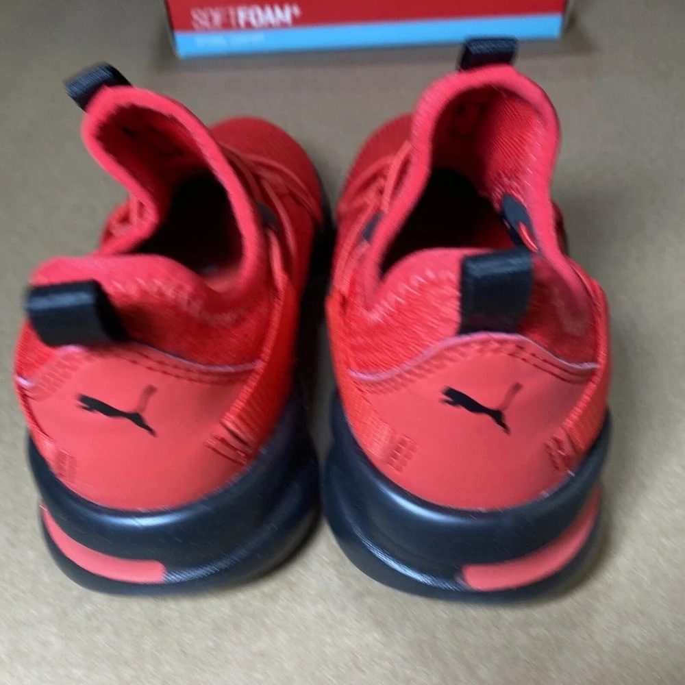 PUMA Kids' Rift Slip On Sneaker Size 11.5C High‎ Risk Red - Puma Black NIB